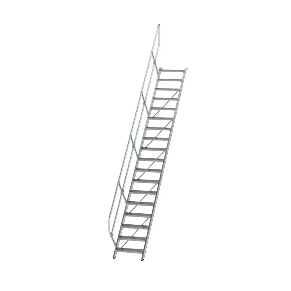 MUNK - Treppe 45° Stufenbreite 600 mm 18 Stufen Aluminium geriffelt