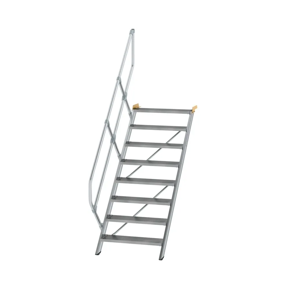 MUNK - Treppe 45° Stufenbreite 800 mm 8 Stufen Aluminium geriffelt