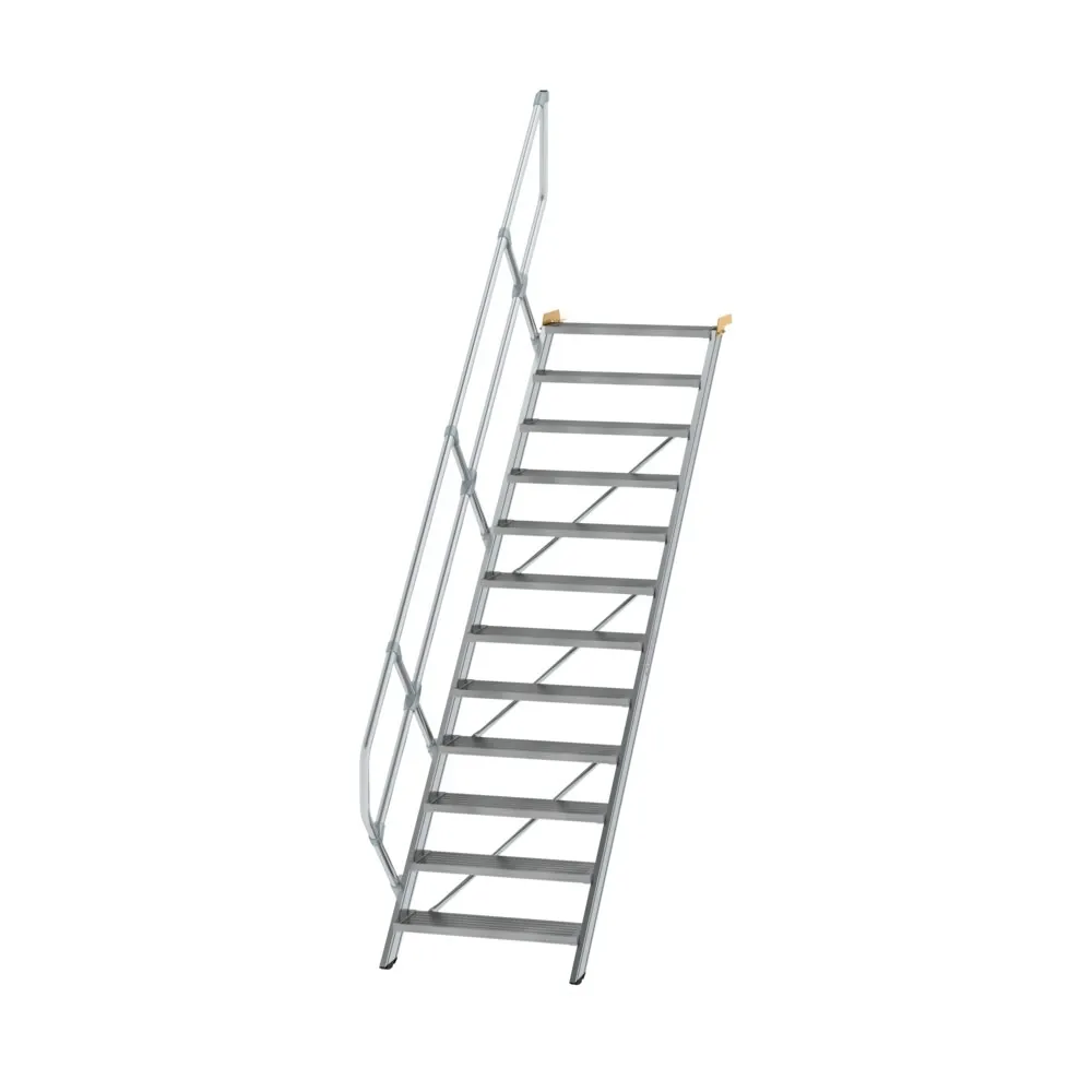MUNK - Treppe 45° Stufenbreite 800 mm 12 Stufen Aluminium geriffelt
