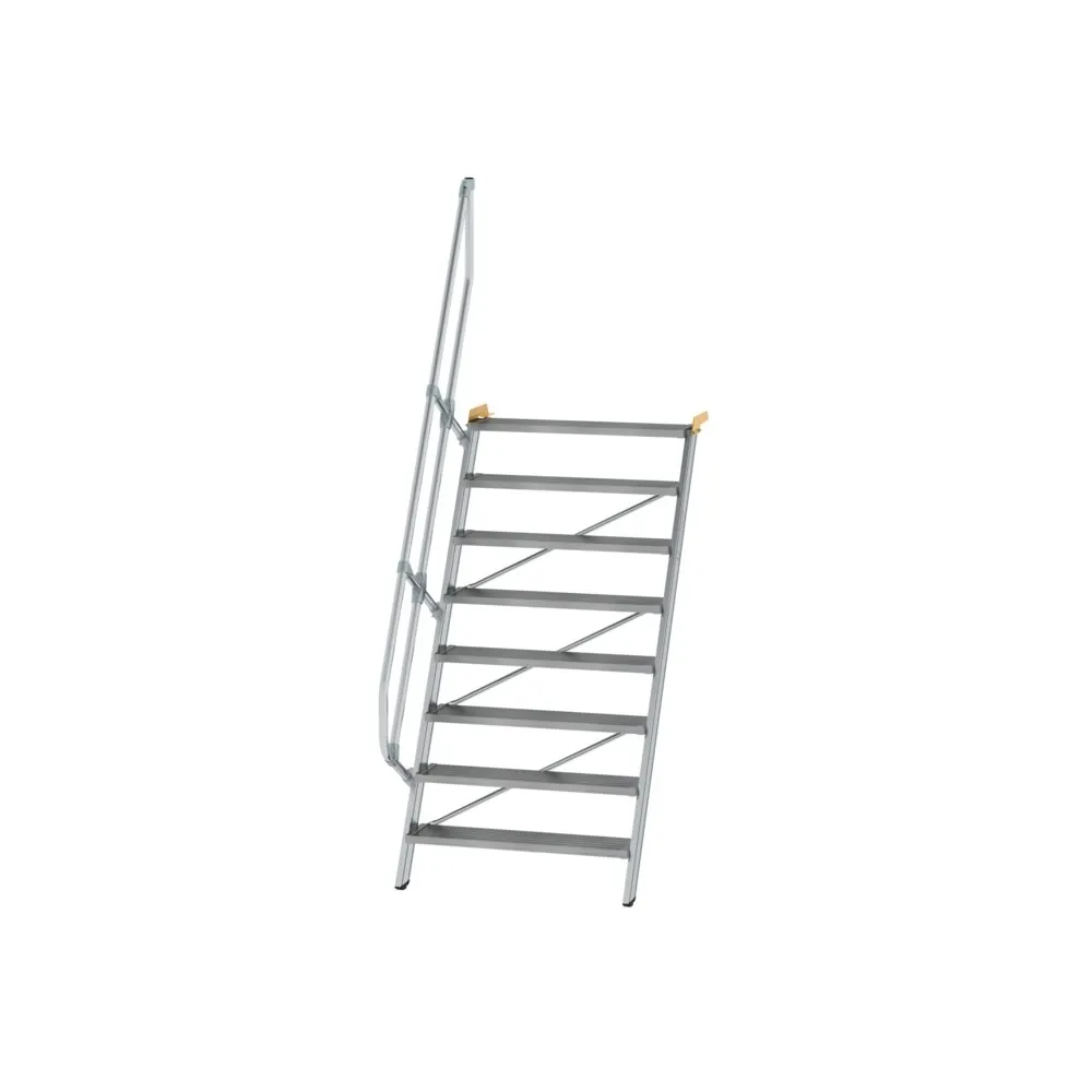 MUNK - Treppe 60° Stufenbreite 1000 mm 8 Stufen Aluminium geriffelt