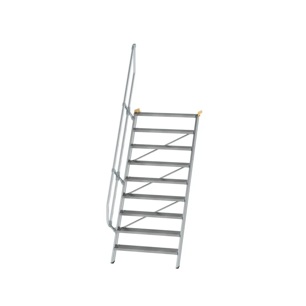 MUNK - Treppe 60° Stufenbreite 1000 mm 9 Stufen Aluminium geriffelt