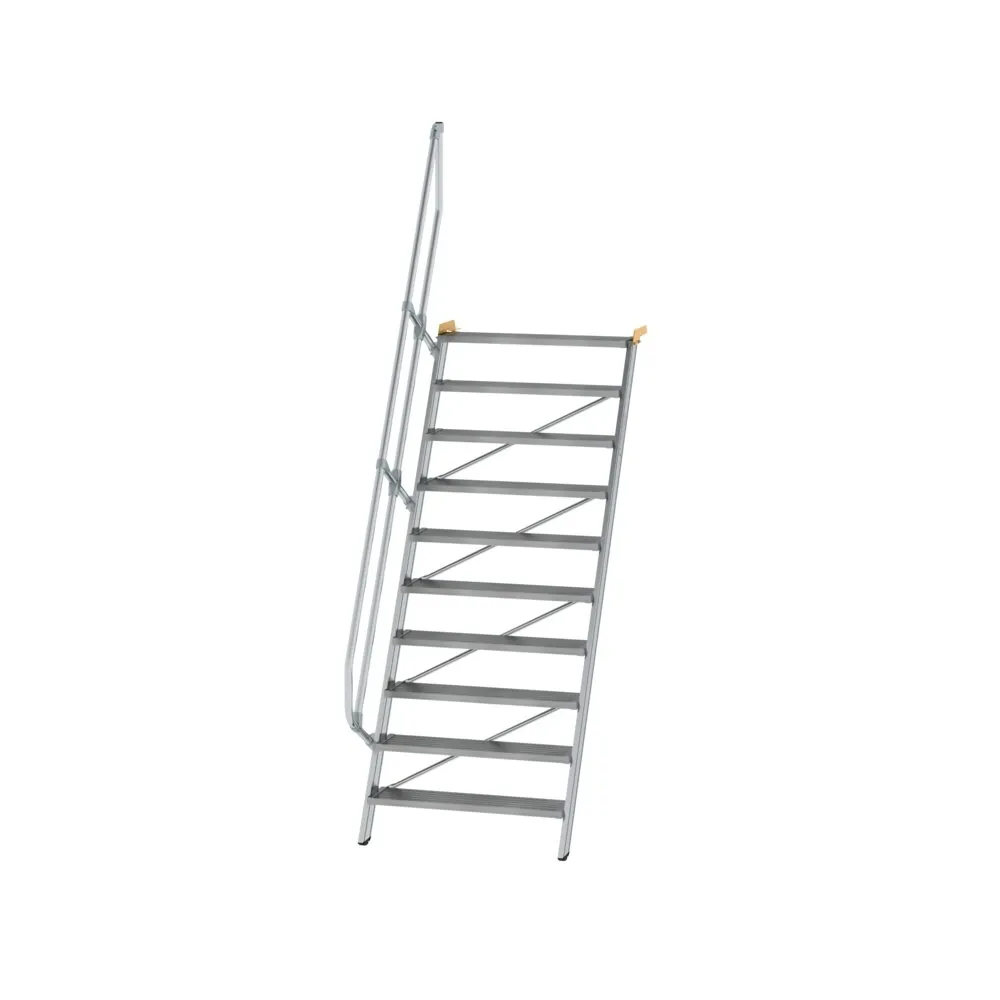 MUNK - Treppe 60° Stufenbreite 1000 mm 10 Stufen Aluminium geriffelt