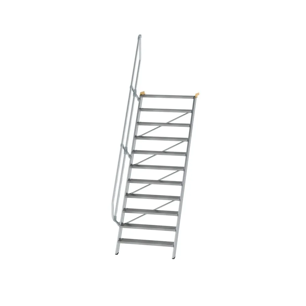 MUNK - Treppe 60° Stufenbreite 1000 mm 11 Stufen Aluminium geriffelt