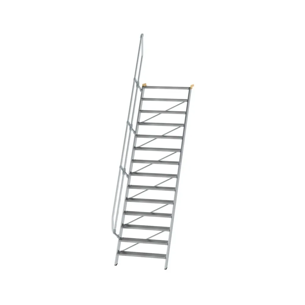 MUNK - Treppe 60° Stufenbreite 1000 mm 14 Stufen Aluminium geriffelt