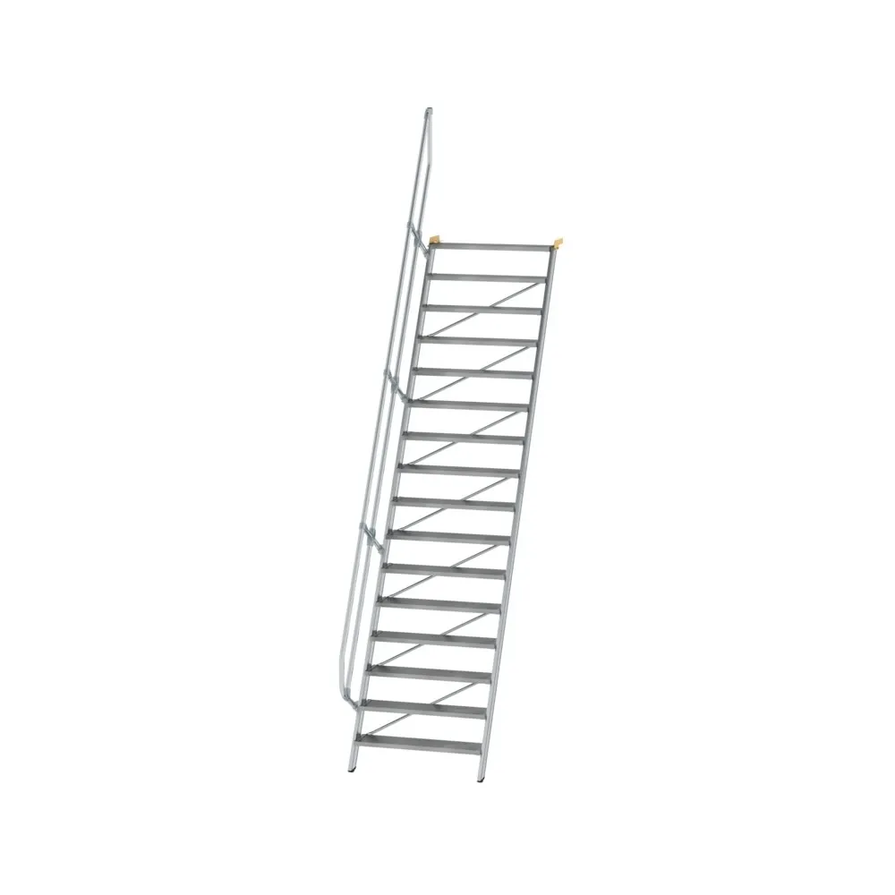 MUNK - Treppe 60° Stufenbreite 1000 mm 16 Stufen Aluminium geriffelt