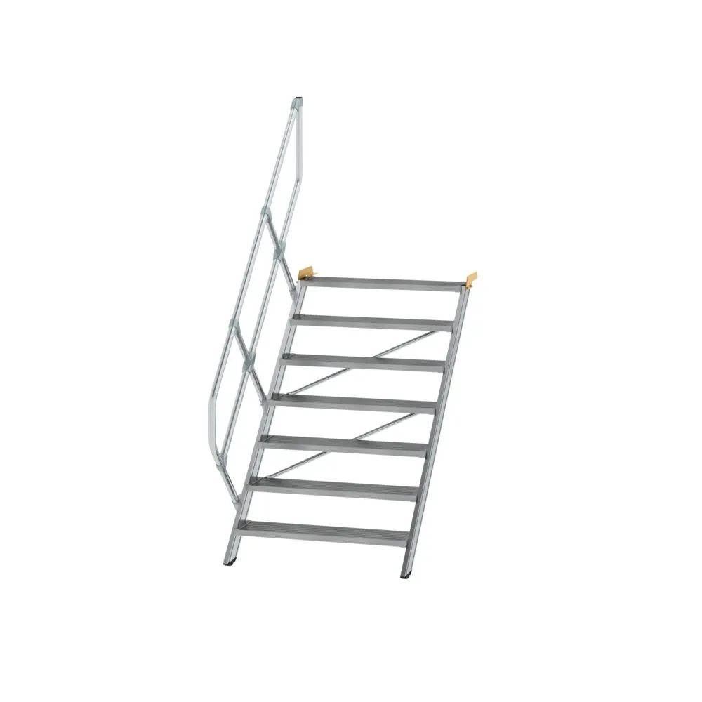 MUNK - Treppe 45° Stufenbreite 1000 mm 7 Stufen Aluminium geriffelt