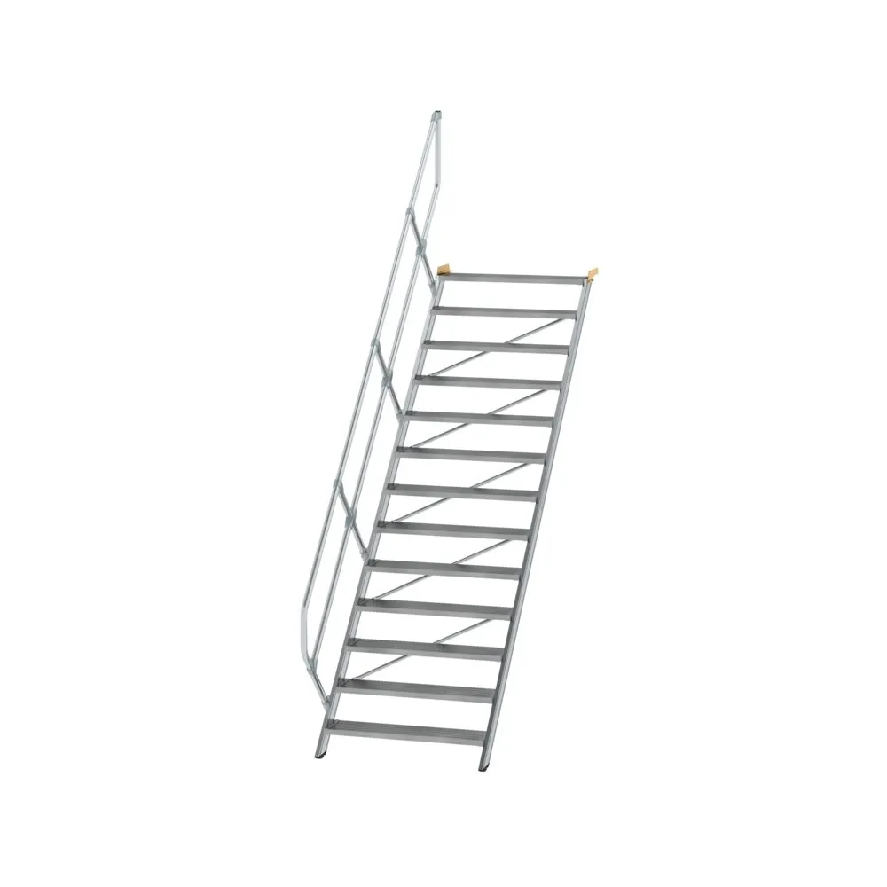 MUNK - Treppe 45° Stufenbreite 1000 mm 13 Stufen Aluminium geriffelt