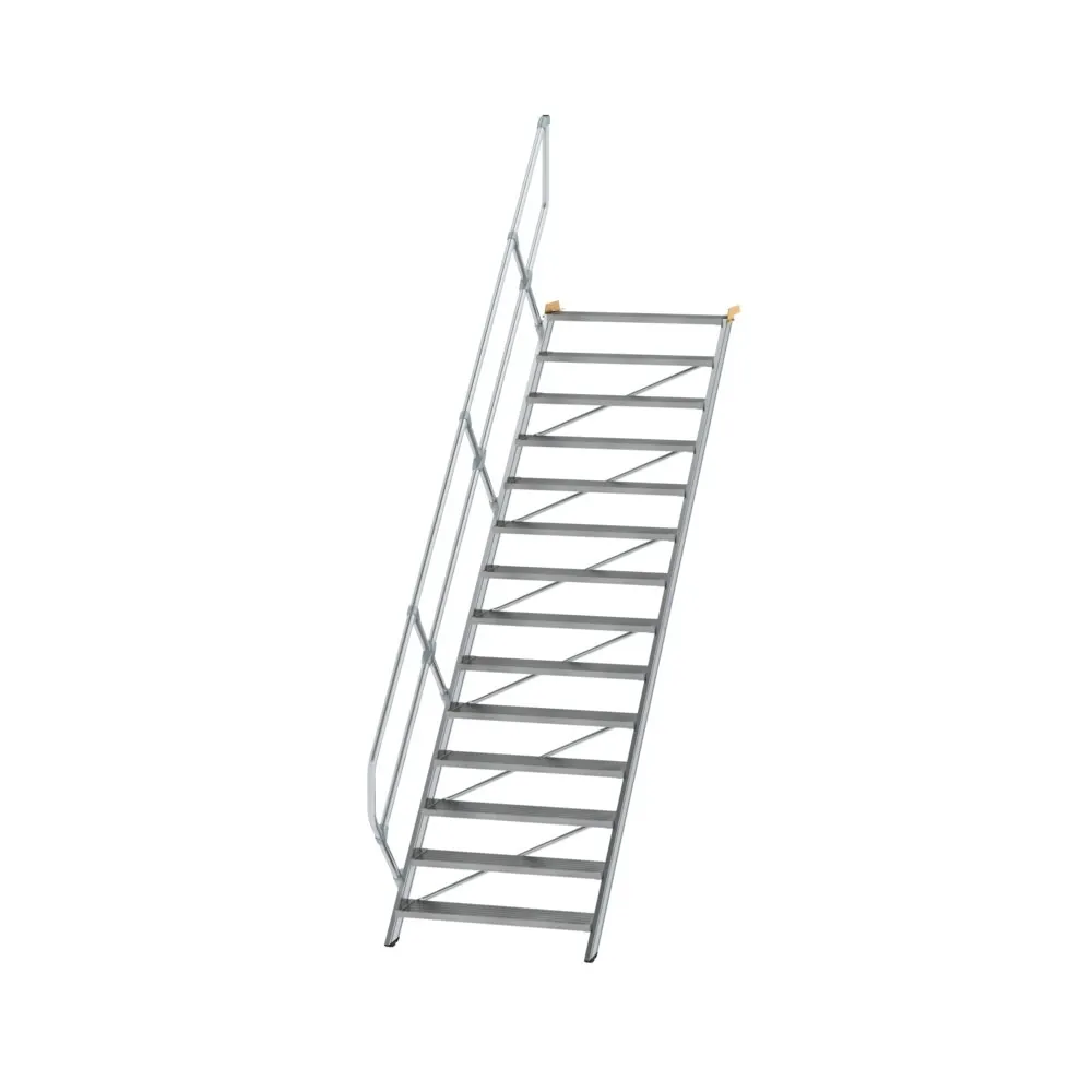 MUNK - Treppe 45° Stufenbreite 1000 mm 14 Stufen Aluminium geriffelt