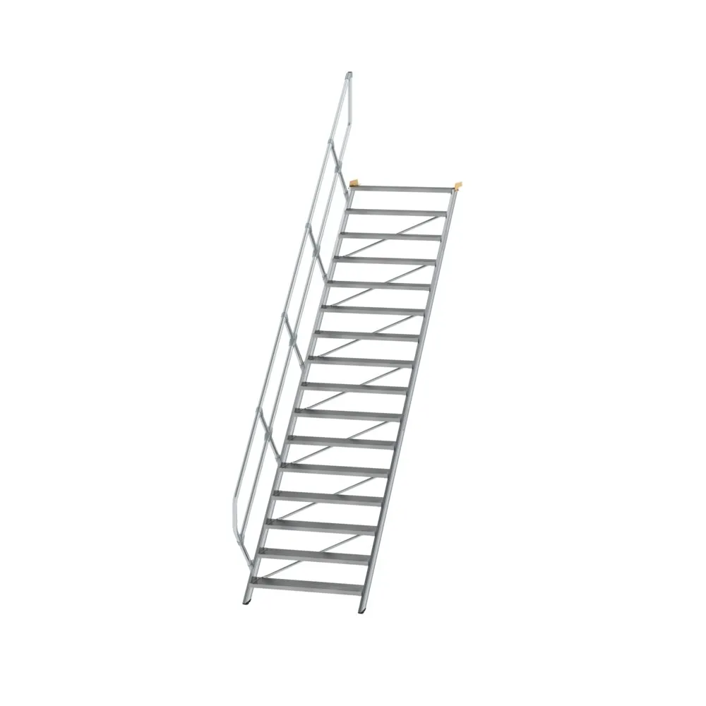 MUNK - Treppe 45° Stufenbreite 1000 mm 16 Stufen Aluminium geriffelt
