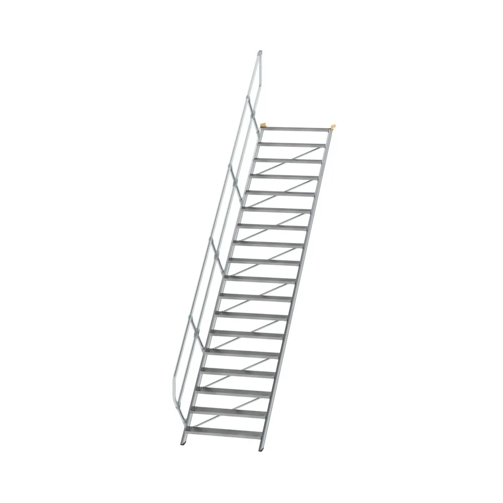 MUNK - Treppe 45° Stufenbreite 1000 mm 18 Stufen Aluminium geriffelt
