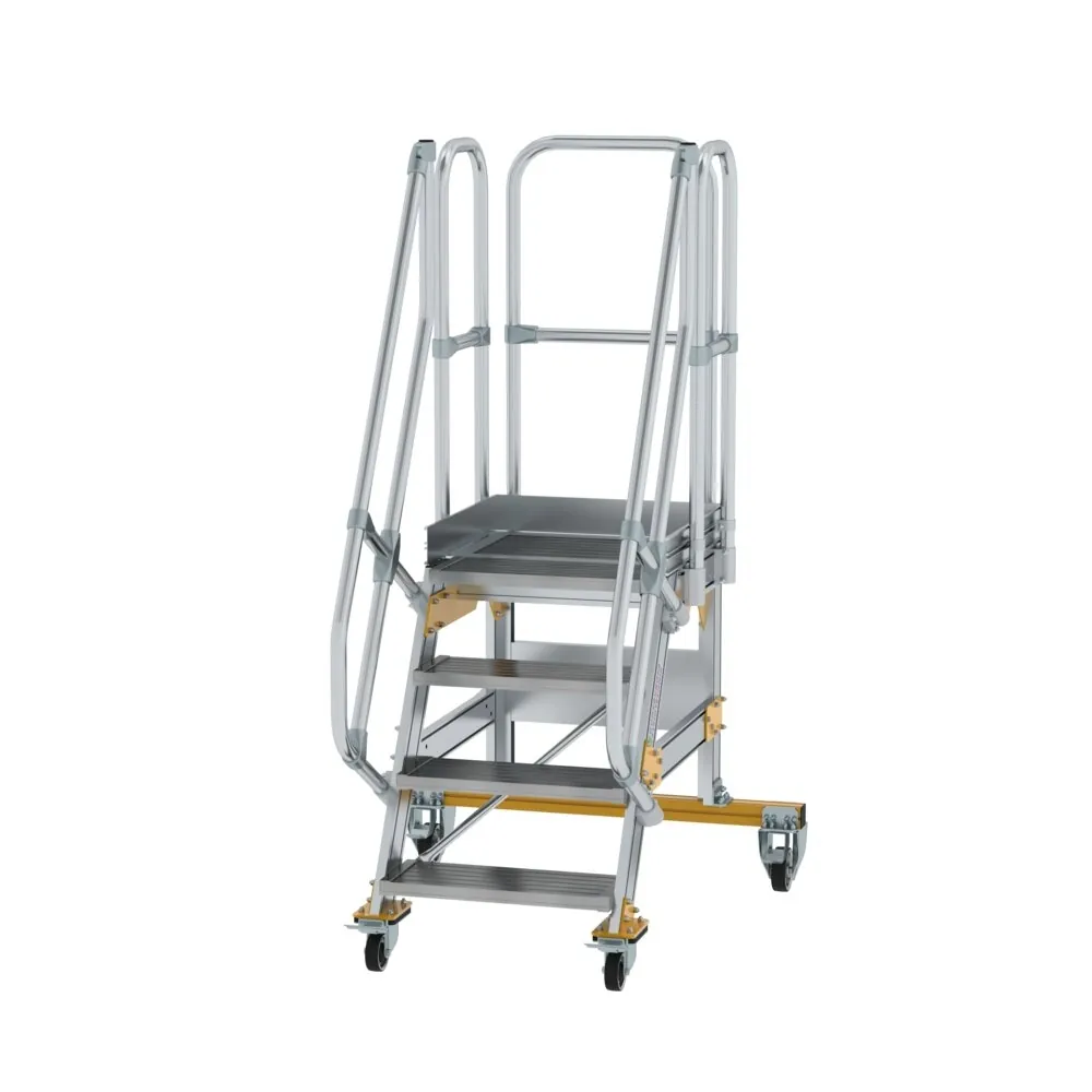 MUNK - Plattformtreppe fahrbar 60° Stufenbreite 600 mm 4 Stufen