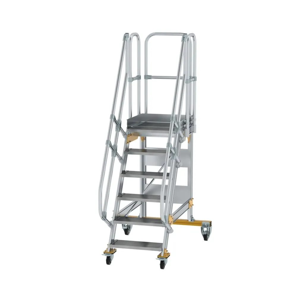 MUNK - Plattformtreppe fahrbar 60° Stufenbreite 600 mm 6 Stufen