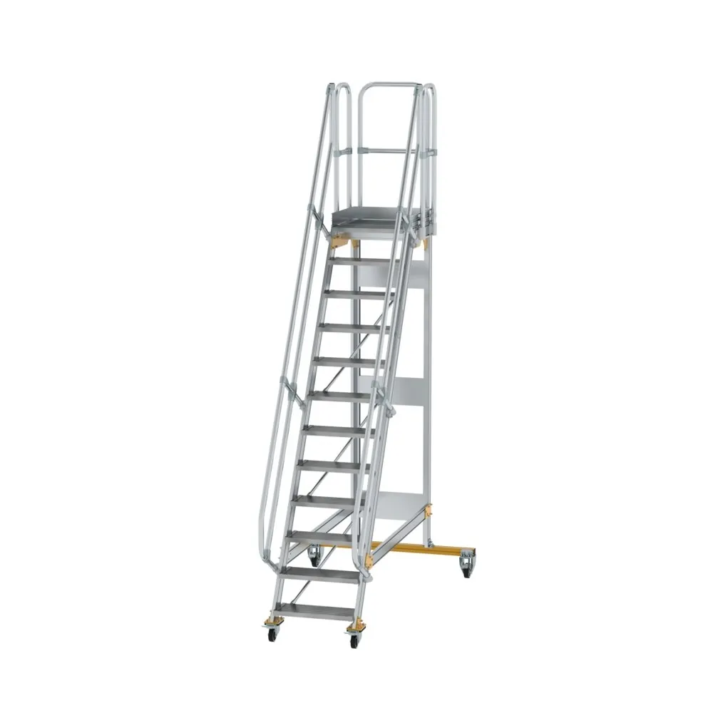 MUNK - Plattformtreppe fahrbar 60° Stufenbreite 600 mm 12 Stufen