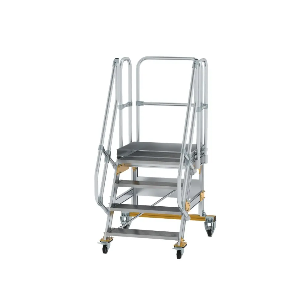 MUNK - Plattformtreppe fahrbar 60° Stufenbreite 800 mm 4 Stufen