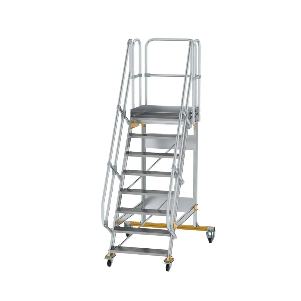 MUNK - Plattformtreppe fahrbar 60° Stufenbreite 800 mm 8 Stufen