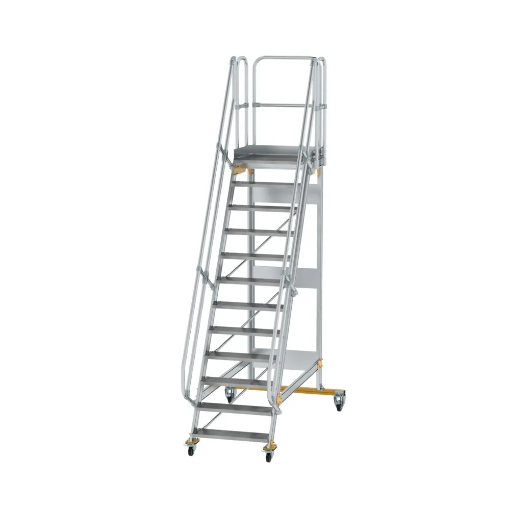 MUNK - Plattformtreppe fahrbar 60° Stufenbreite 800 mm 12 Stufen