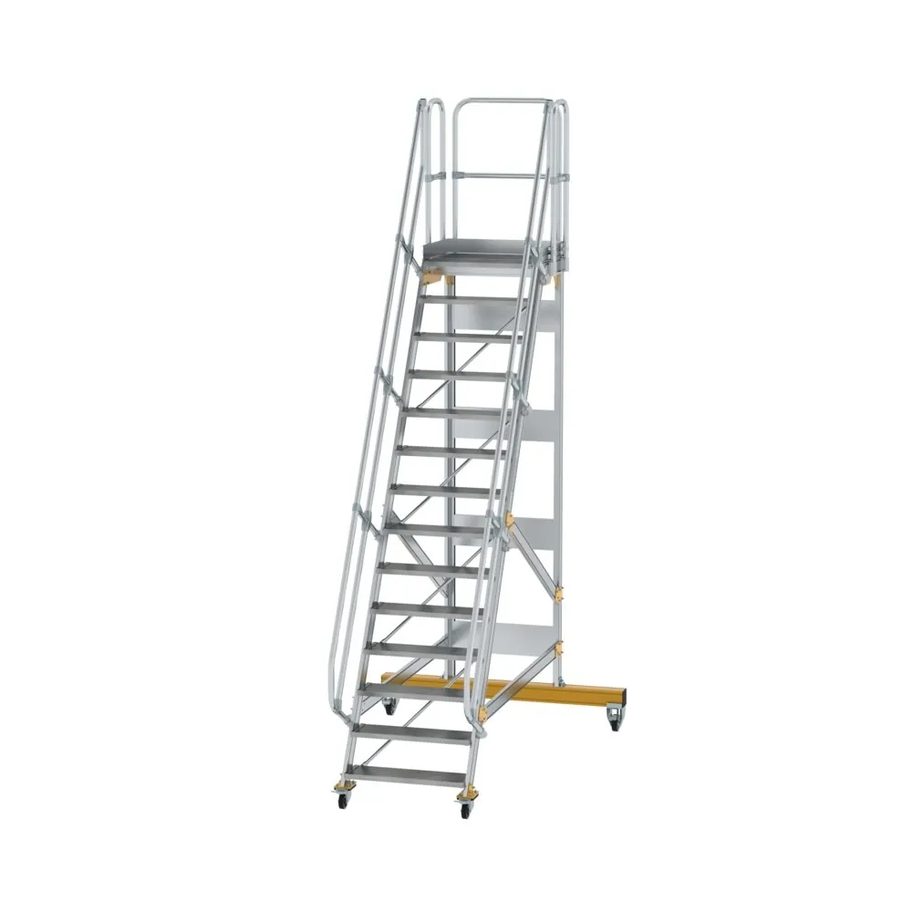 MUNK - Plattformtreppe fahrbar 60° Stufenbreite 800 mm 14 Stufen