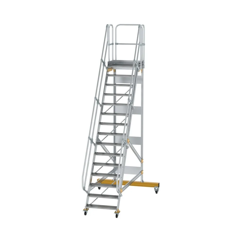 MUNK - Plattformtreppe fahrbar 60° Stufenbreite 800 mm 15 Stufen