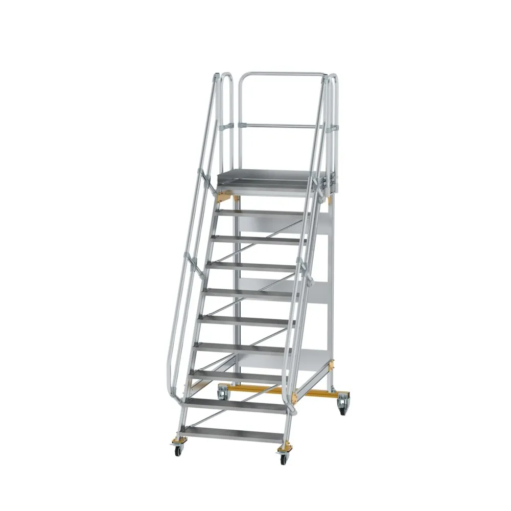 MUNK - Plattformtreppe fahrbar 60° Stufenbreite 1000 mm 10 Stufen