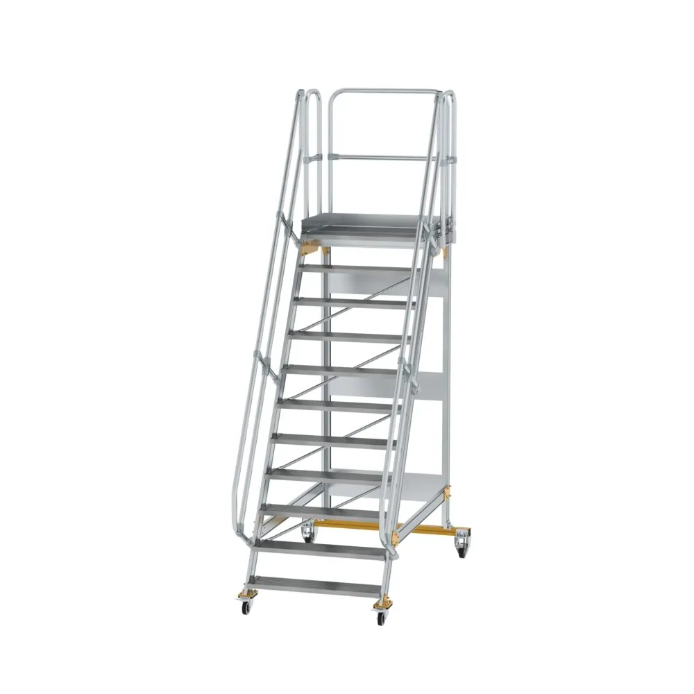 MUNK - Plattformtreppe fahrbar 60° Stufenbreite 1000 mm 11 Stufen