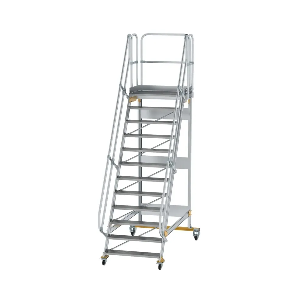 MUNK - Plattformtreppe fahrbar 60° Stufenbreite 1000 mm 12 Stufen