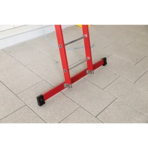 MUNK - Sprossen-Schiebeleiter 2-teilig GFK/Alu mit Traverse 2x10 Sprossen