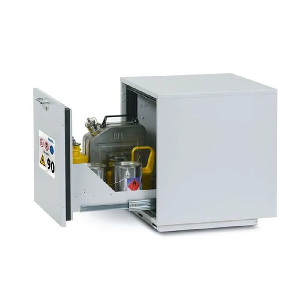 asecos® - Feuerbeständiger Unterbauschrank GU-50.T, Typ 90, mit 1 Auszugswanne, grau