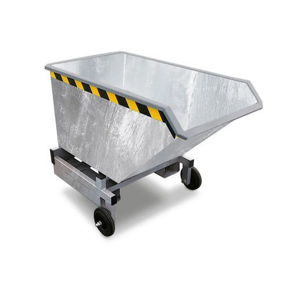 NOBRAND - Kippwagen aus Stahl, 600 Liter Volumen, verzinkt