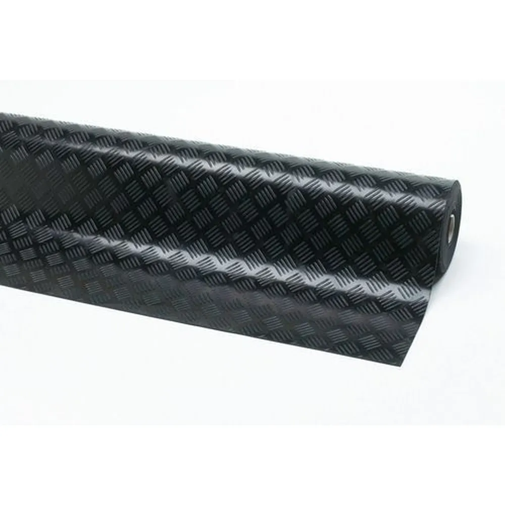 NOBRAND - Gummi-Anti-Rutsch-Läufer, öl-beständig, 140 cm x 10 m, schwarz