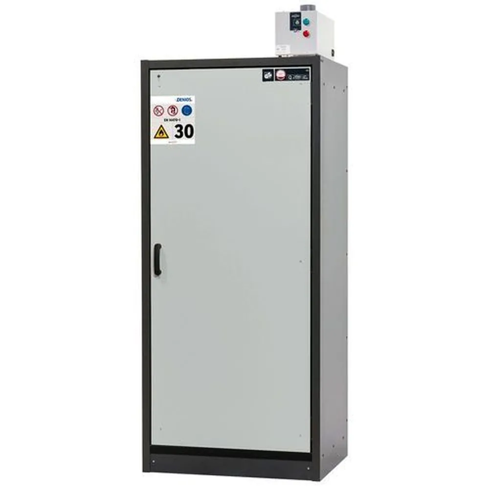 asecos® - asecos Feuerbeständiger Gefahrstoffschrank Basis-Line, anthrazit/grau, 4 Auszugswannen, Typ 30-94R