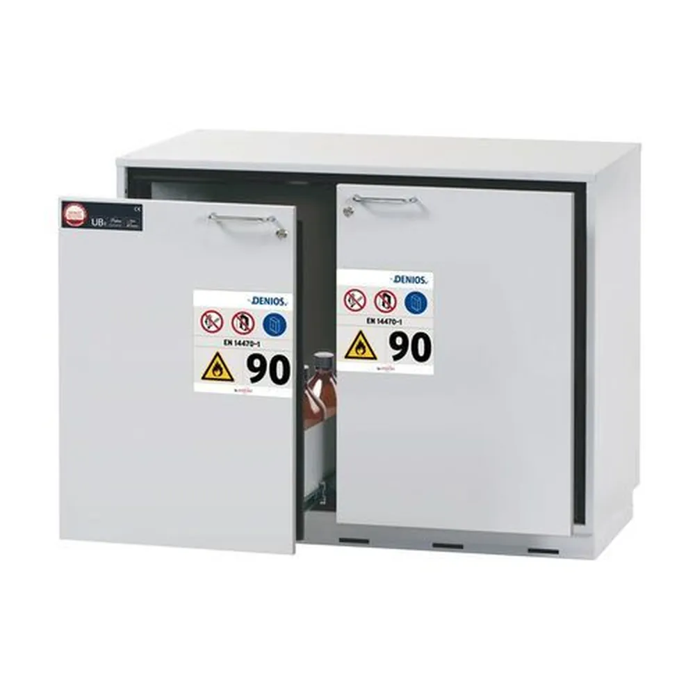 asecos® - Feuerbeständiger Unterbauschrank, grau_GU 110_2, Höhe 800mm