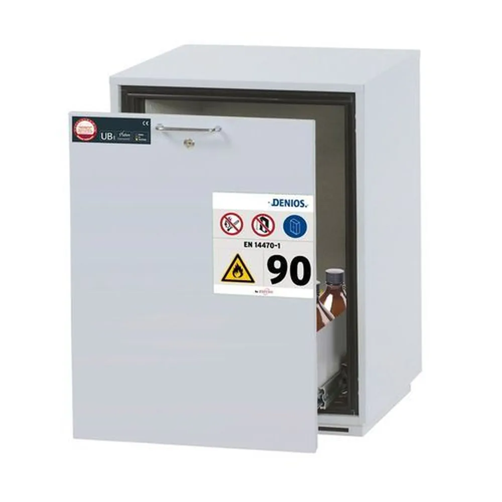 asecos® - Feuerbeständiger Unterbauschrank, grau, GU60-1, Höhe 800mm