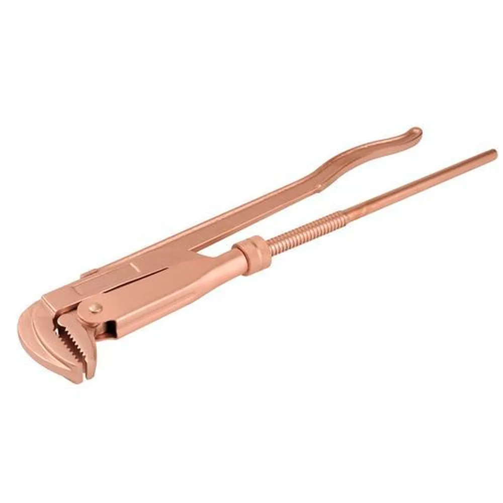NOBRAND - Eckrohrzange 1.1/2" mit 90° Maul, Kupfer-Beryllium, funkenfrei, für Ex-Zonen