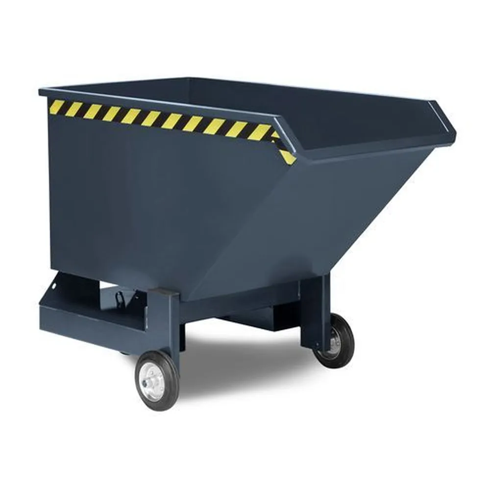 NOBRAND - Kippwagen aus Stahl, 400 Liter Volumen, grau