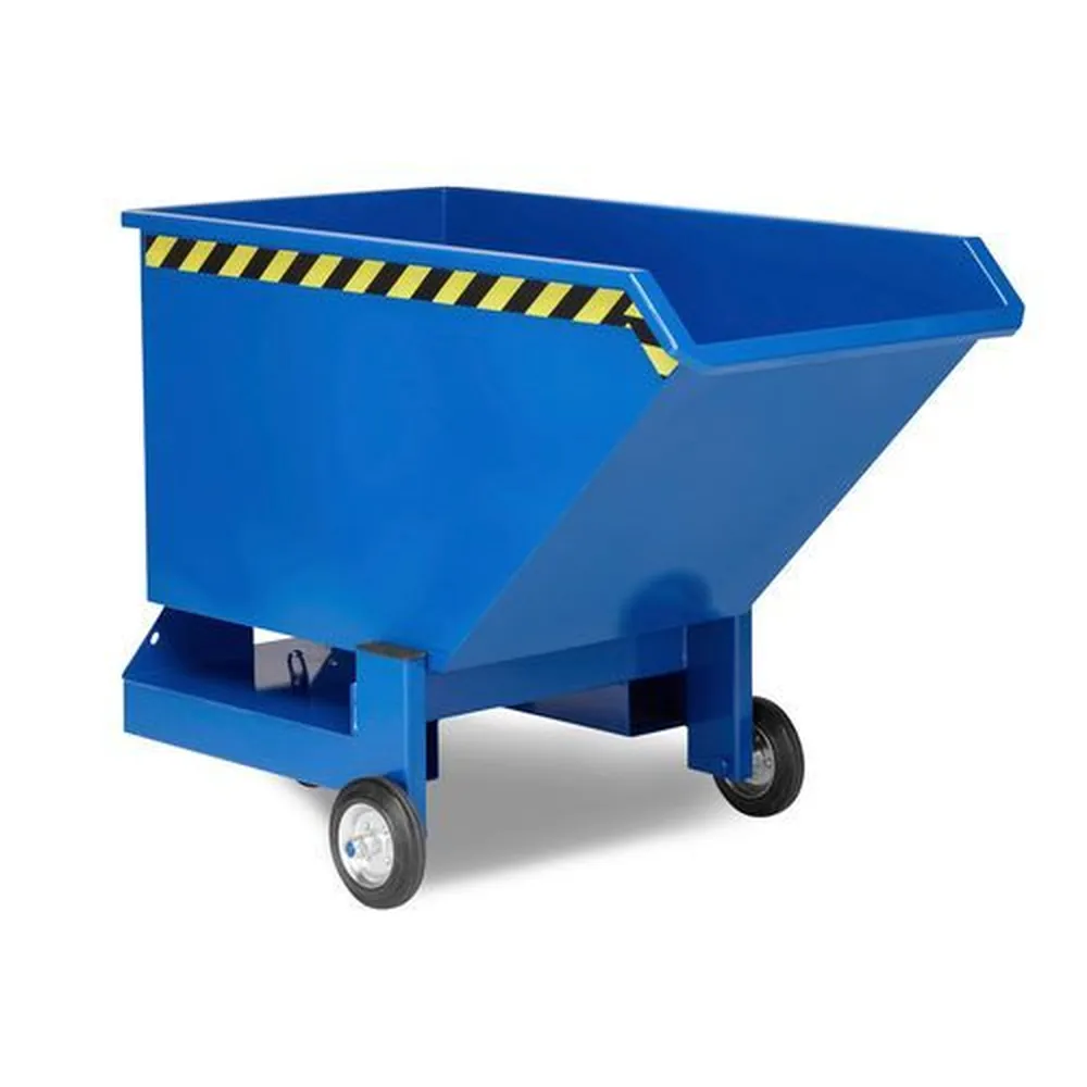NOBRAND - Kippwagen aus Stahl, 800 Liter Volumen, blau