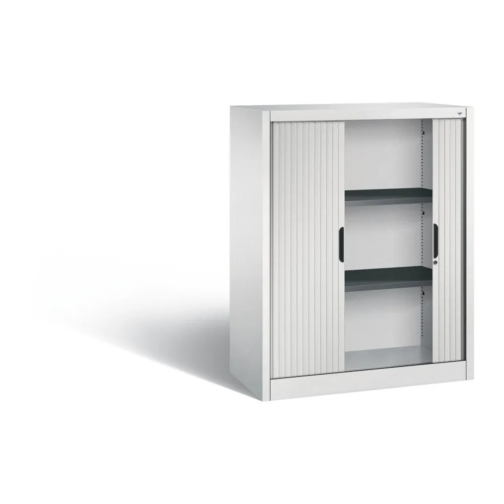 C+P - Rollladenschrank, 2 Böden, 1.230 x 1.000 x 420mm, RAl 7035, lichtgrau