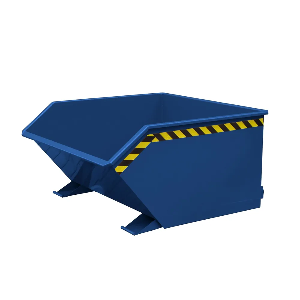 Eichinger® - Kippbehälter in niedriger Bauhöhe, 1500 kg, 1000 Liter, enzianblau