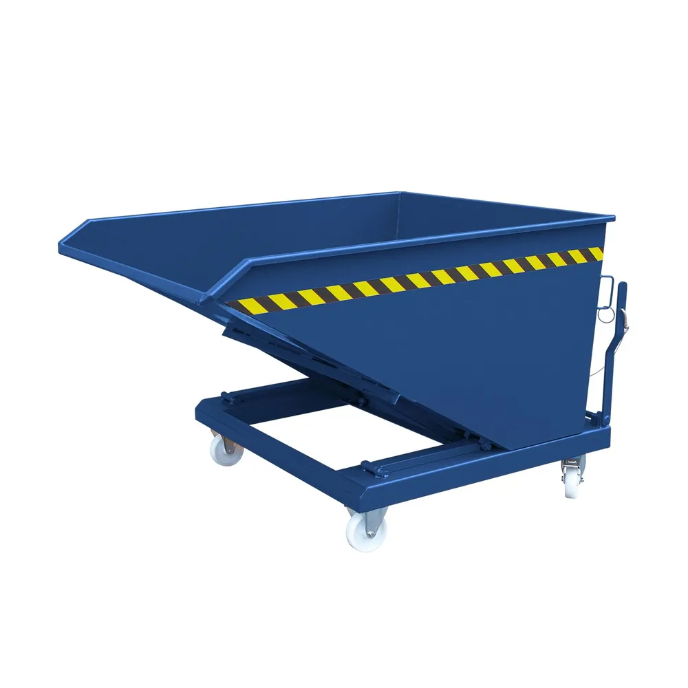 Eichinger® - Kippbehälter in niedriger Bauhöhe, 1000 kg, 500 Liter, enzianblau