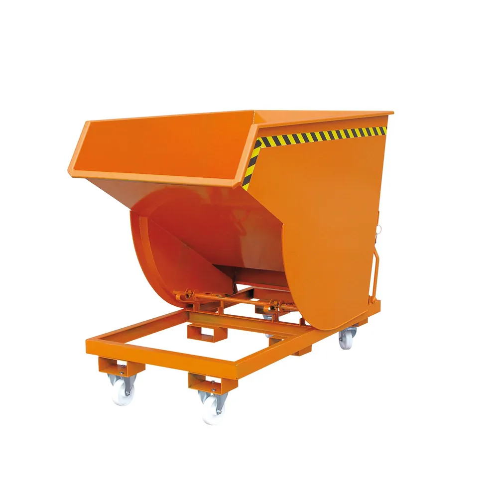 Eichinger® - Kippbehälter in hoher Bauhöhe, 3000 kg, 750 Liter, reinorange