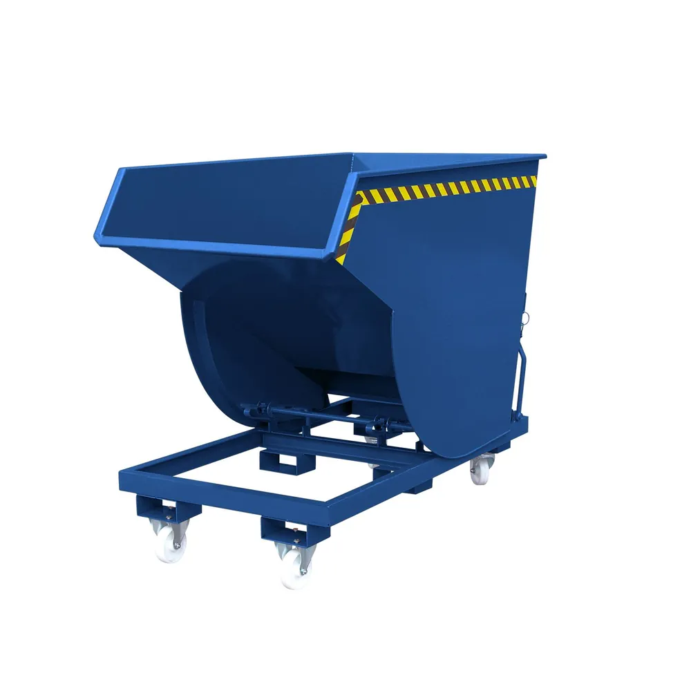 Eichinger® - Kippbehälter in hoher Bauhöhe, 3000 kg, 1500 Liter, enzianblau