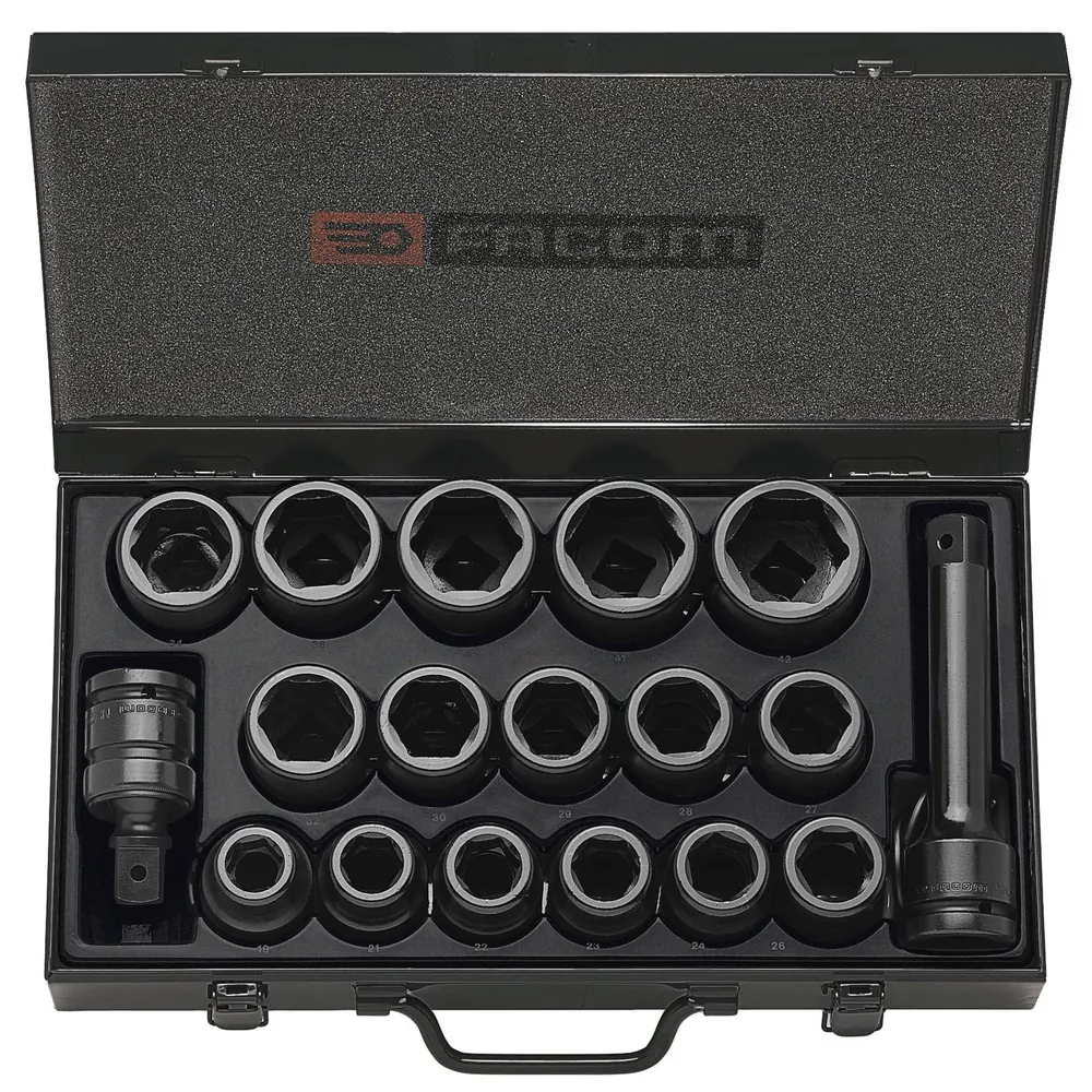 Facom - IMPACT-Steckschlüssel, Set 18-teilig NK.500E