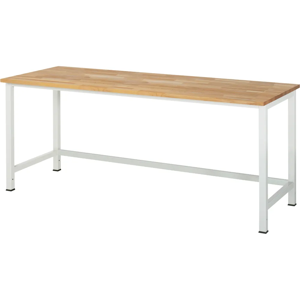 RAU. - Werktisch Modell 900, Bucheplatte, 2000 x 800 x 825mm