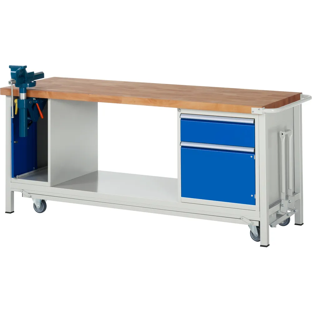 RAU. - Absenkbare Werkbank Modell 8181, 2000 x 700 x 880mm