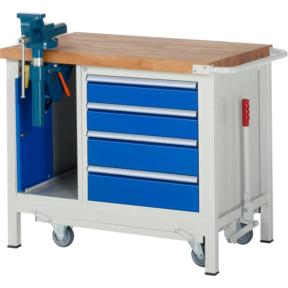 RAU. - Absenkbare Werkbank Modell 8185, 1000 x 700 x 880mm