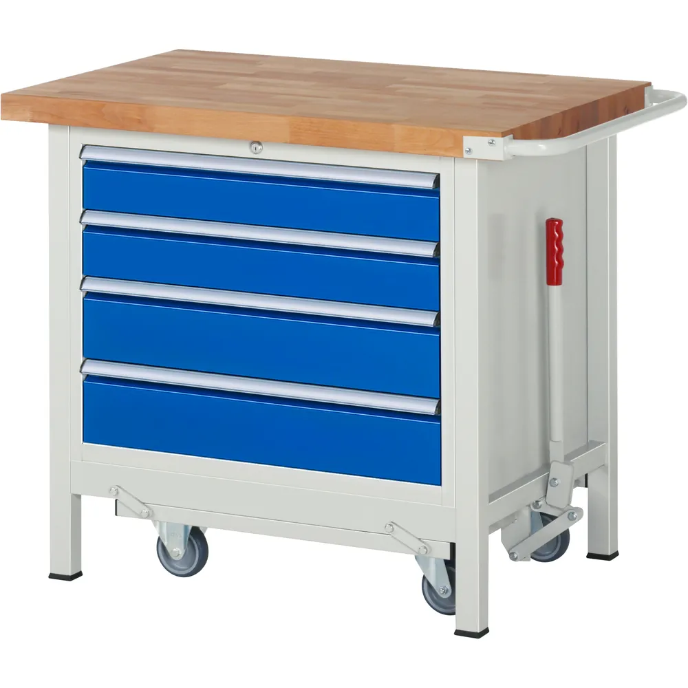 RAU. - Absenkbare Werkbank Modell 8262, 1000 x 700 x 880mm