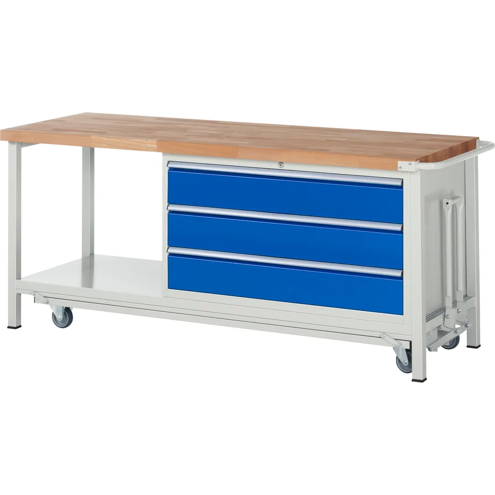 RAU. - Absenkbare Werkbank Modell 8357, 2000 x 700 x 880mm
