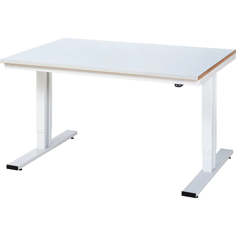 RAU. - Werktisch adlatus 300, Stahlblechplatte, 1500 x 1000 x 720-1120mm