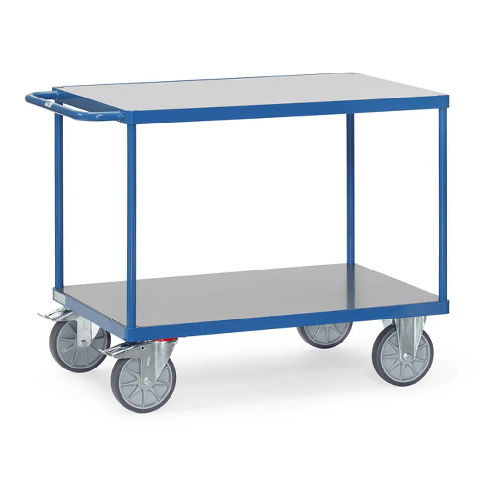 fetra® - Tischwagen 2403 mit Hart-PVC-Plattformen, Tragkraft 600kg